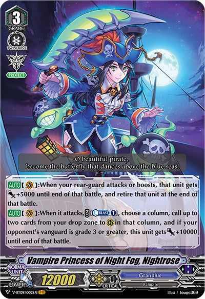 Image of Vampire Princess of Night Fog, Nightrose (V-BT09/002EN) [Butterfly d'Moonlight]