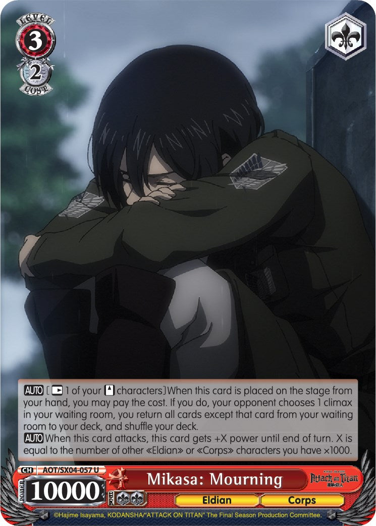 Image of Mikasa: Mourning [Attack On Titan: Final Season]