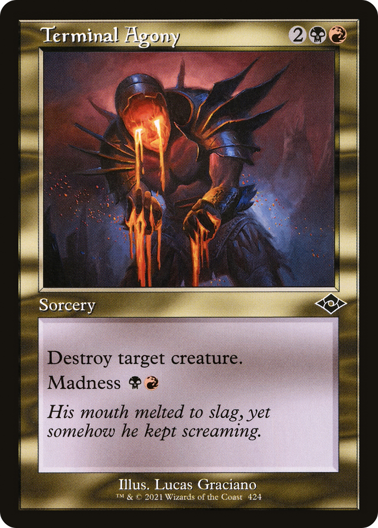 Image of Terminal Agony (Retro Frame) (MH2-424) - Modern Horizons 2 Etched Foil