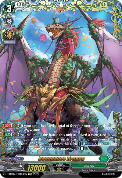 Image of Resonance Dragon (FFR) (D-BT07/FFR14EN) [Raging Flames Against Emerald Storm]