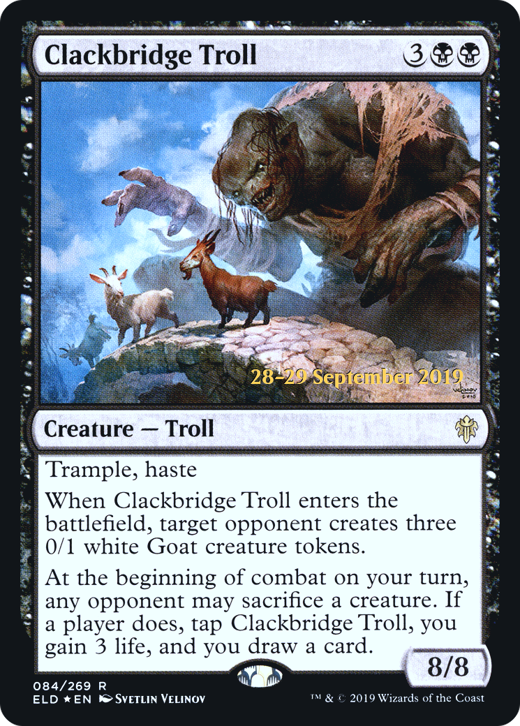 Image of Clackbridge Troll [Throne of Eldraine Prerelease Promos]