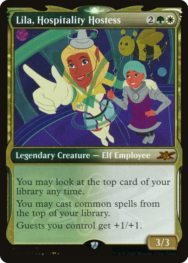 Image of Lila, Hospitality Hostess (Showcase) (Galaxy Foil) [Unfinity]