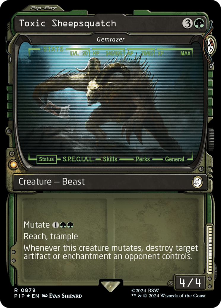 Image of Toxic Sheepsquatch - Gemrazer (Showcase) (Surge Foil) [Fallout]