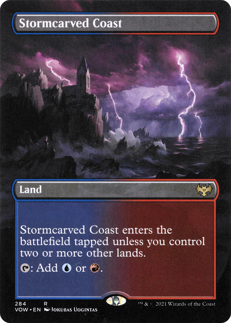Image of Stormcarved Coast (Borderless Alternate Art) [Innistrad: Crimson Vow]
