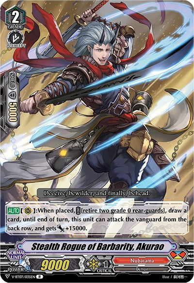 Image of Stealth Rogue of Barbarity, Akurao (V-BT07/035EN) [Infinideity Cradle]