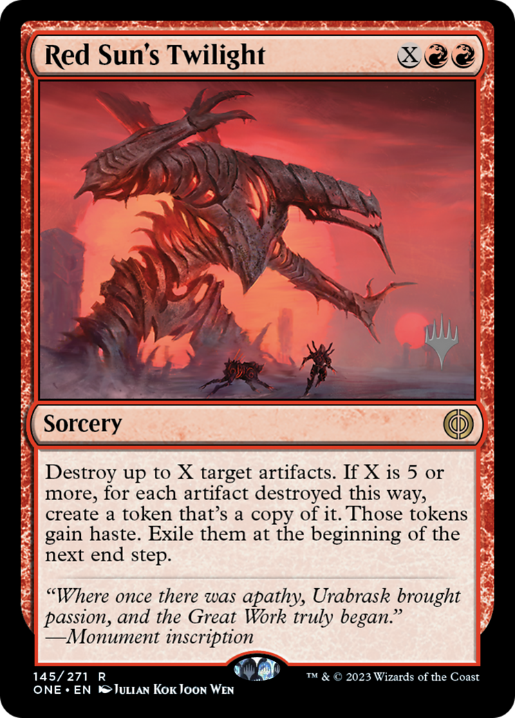 Image of Red Sun's Twilight (Promo Pack) [Phyrexia: All Will Be One Promos]