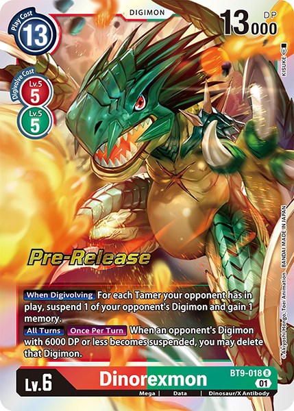 Image of Dinorexmon [BT9-018] [X Record Pre-Release Promos]