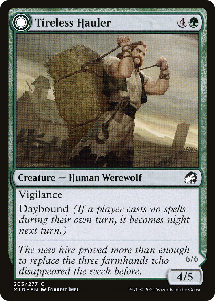 Image of Tireless Hauler // Dire-Strain Brawler [Innistrad: Midnight Hunt]