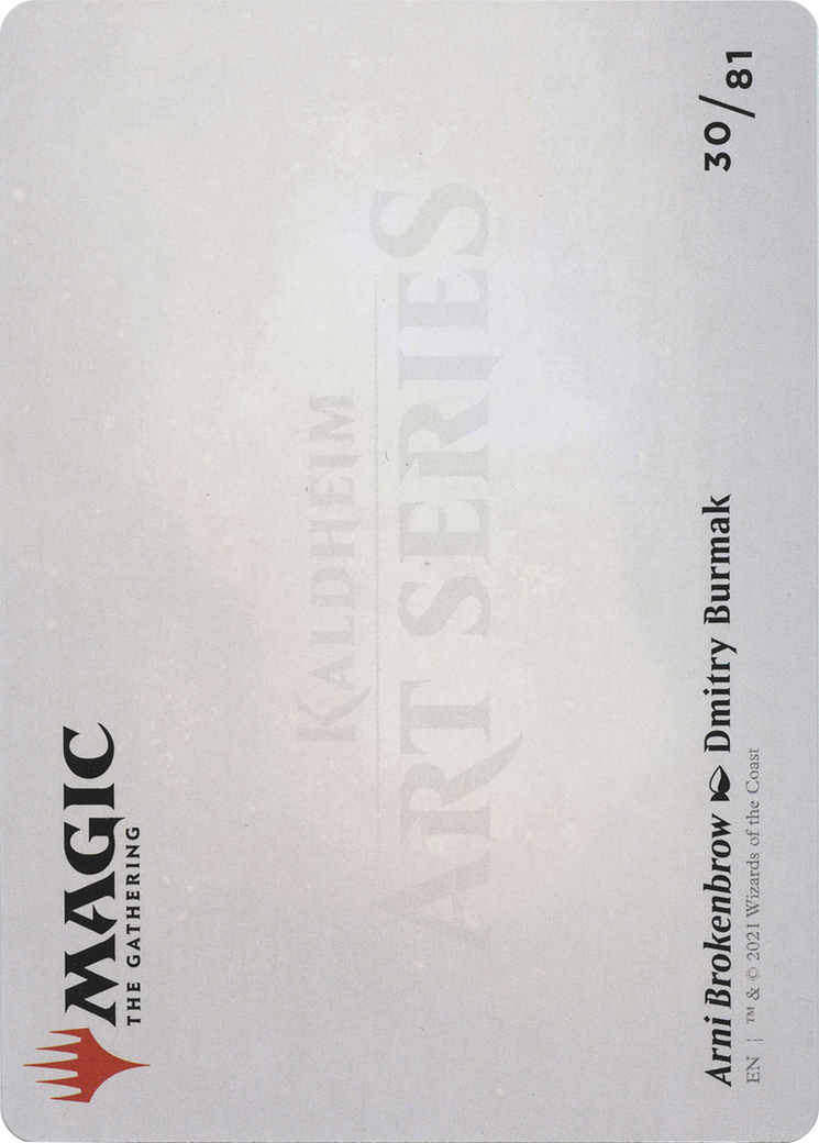 Image of Arni Brokenbrow // Arni Brokenbrow (ASKHM-030) - Art Series: Kaldheim (Borderless) Foil