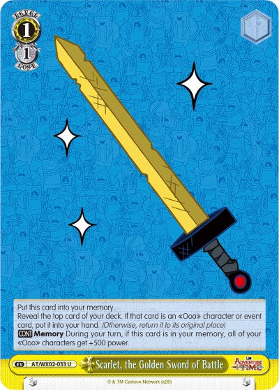 Image of Scarlet, the Golden Sword of Battle (AT/WX02-033 U) [Adventure Time]
