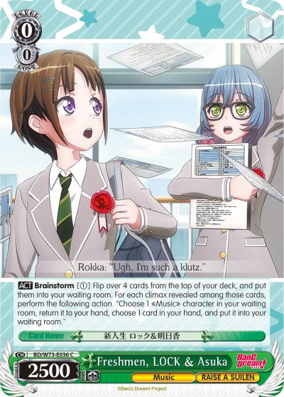 Image of Freshmen, LOCK & Asuka (BD/W73-E036 C) [BanG Dream! Vol.2]