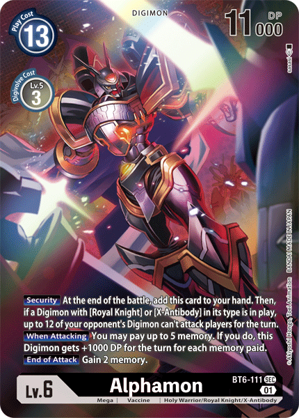 Image of Alphamon [BT6-111] (Alternate Art) [Double Diamond]