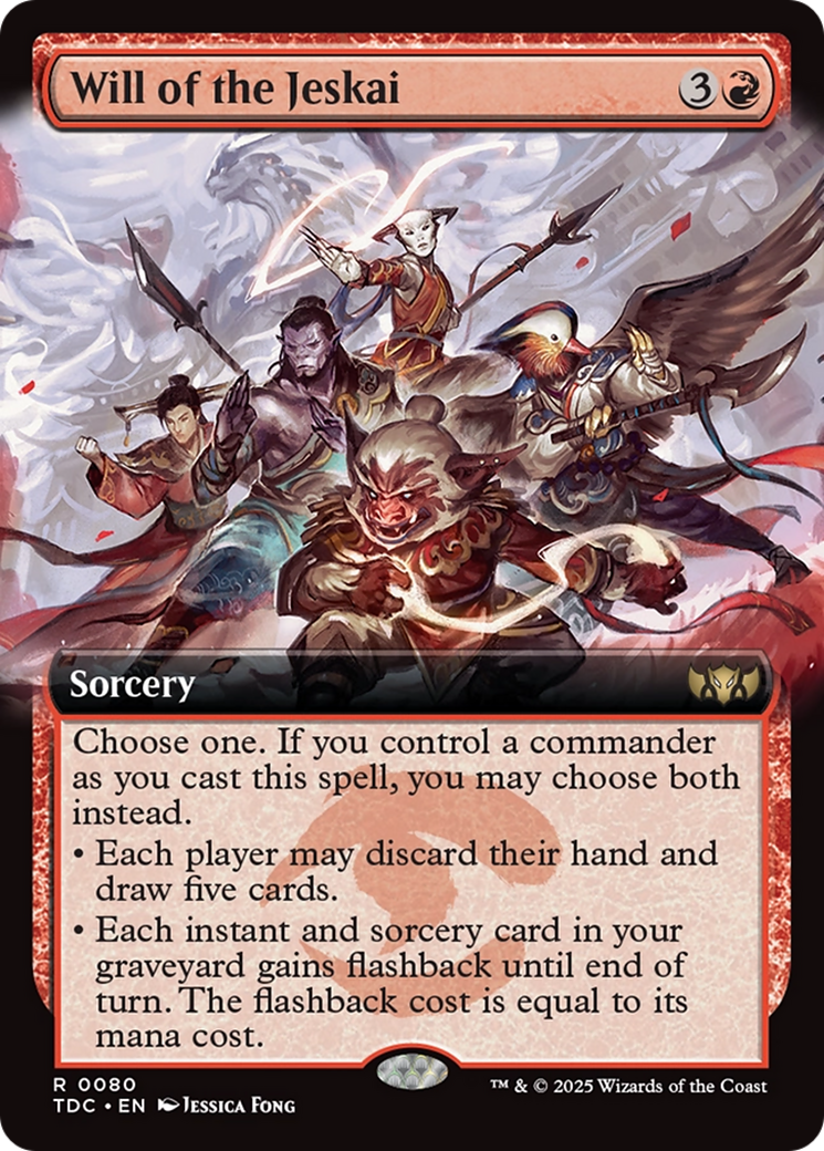 Image of Will of the Jeskai (Extended Art) [Tarkir: Dragonstorm Commander]