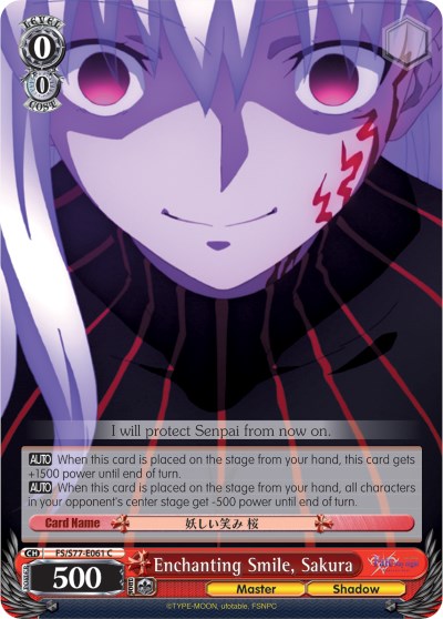 Image of Enchanting Smile, Sakura (FS/S77-E061 C) [Fate/Stay Night [Heaven's Feel] Vol.2]