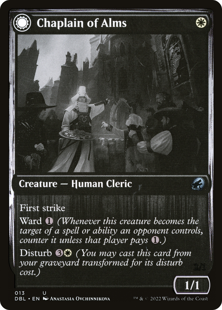 Image of Chaplain of Alms // Chapel Shieldgeist [Innistrad: Double Feature]