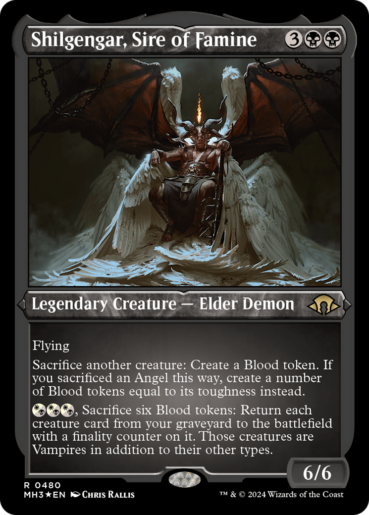 Image of Shilgengar, Sire of Famine (Foil Etched) [Modern Horizons 3]