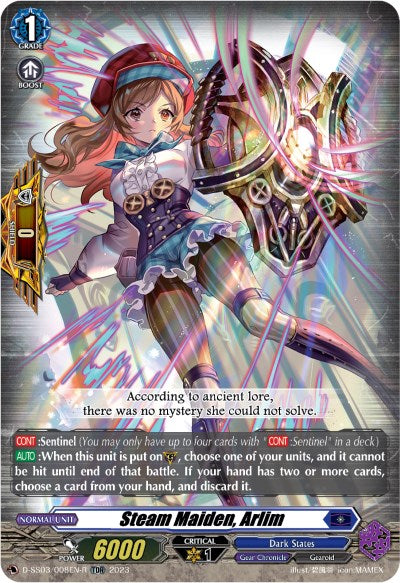 Image of Steam Maiden, Arlim (TDR) (D-SS02/008EN-R) [Stride Deckset -Chronojet-]