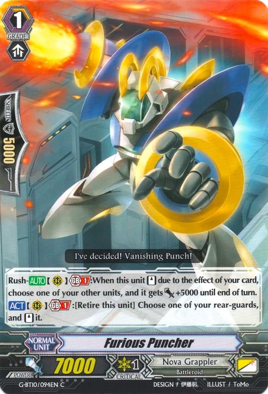 Image of Furious Puncher (G-BT10/094EN) [Raging Clash of the Blade Fangs]