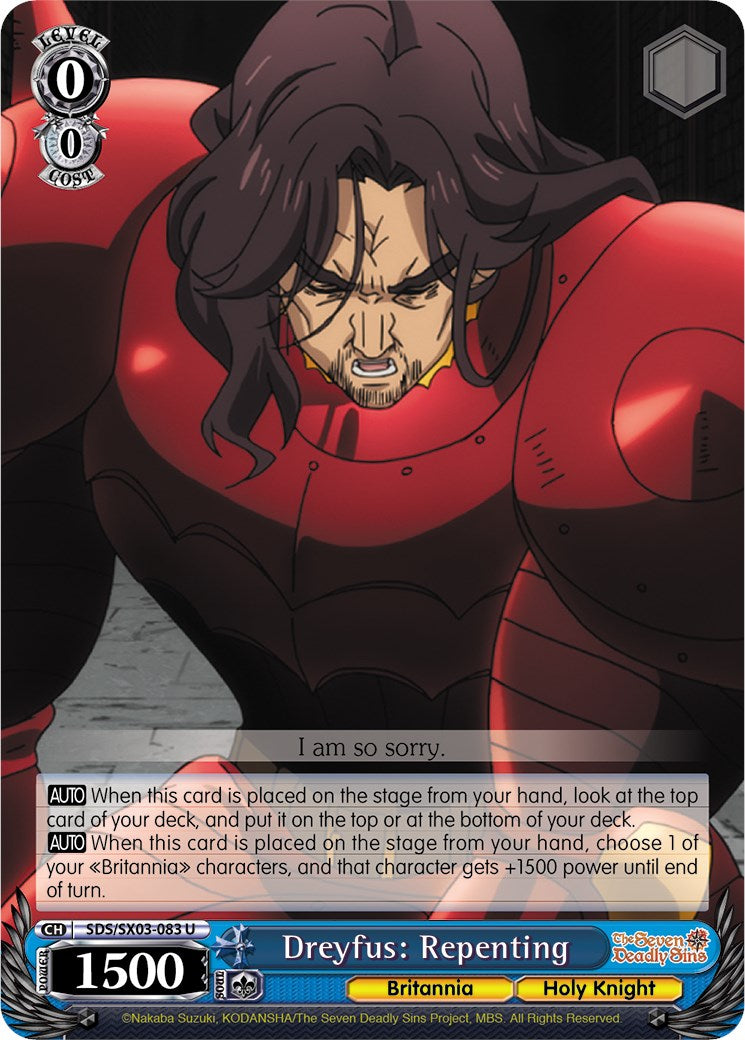 Image of Dreyfus: Repenting (SDS/SX03-083 U) [The Seven Deadly Sins]