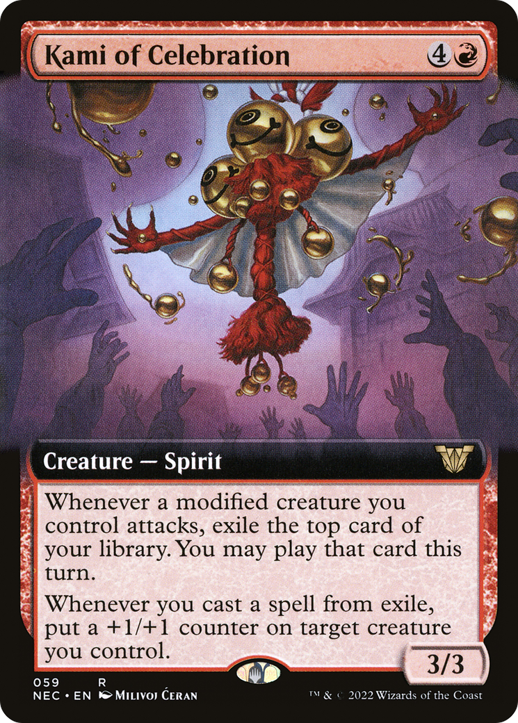 Image of Kami of Celebration (Extended Art) [Kamigawa: Neon Dynasty Commander]
