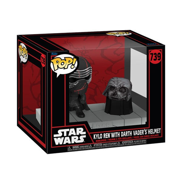 Image of POP! Deluxe Star Wars Kylo Ren with Darth Vader's Helmet #739