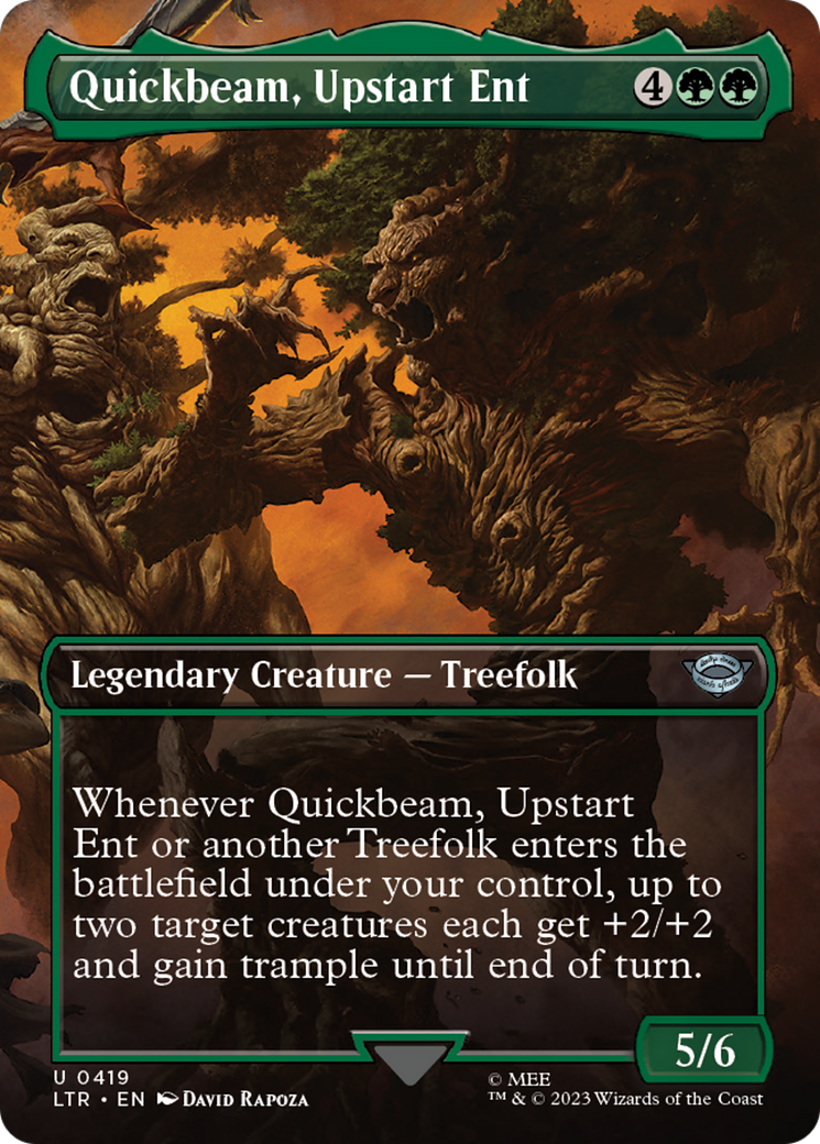 Image of Quickbeam, Upstart Ent (Borderless Alternate Art) [The Lord of the Rings: Tales of Middle-Earth]
