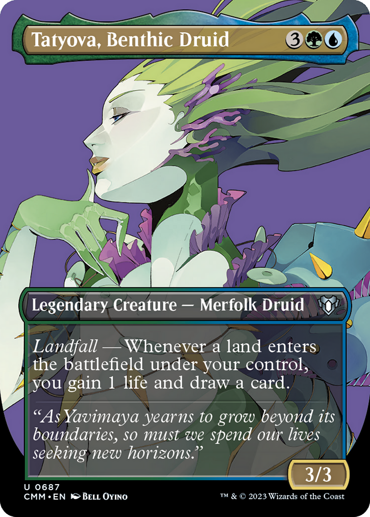 Image of Tatyova, Benthic Druid (Borderless Profile) [Commander Masters]