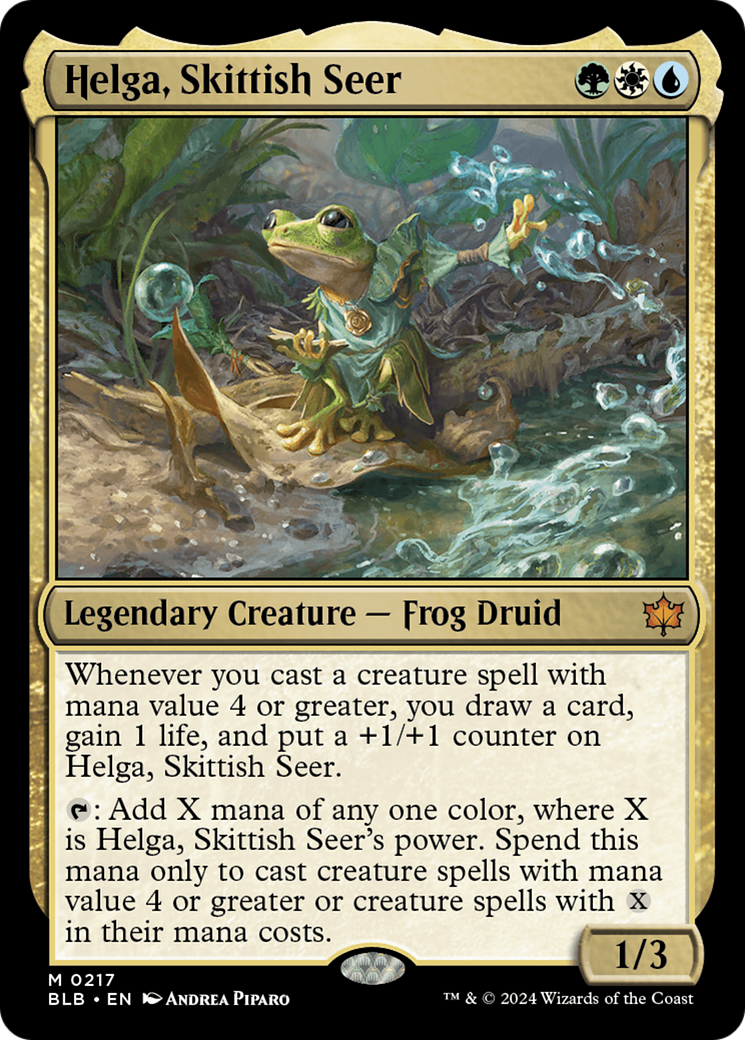 Image of Helga, Skittish Seer [Bloomburrow]