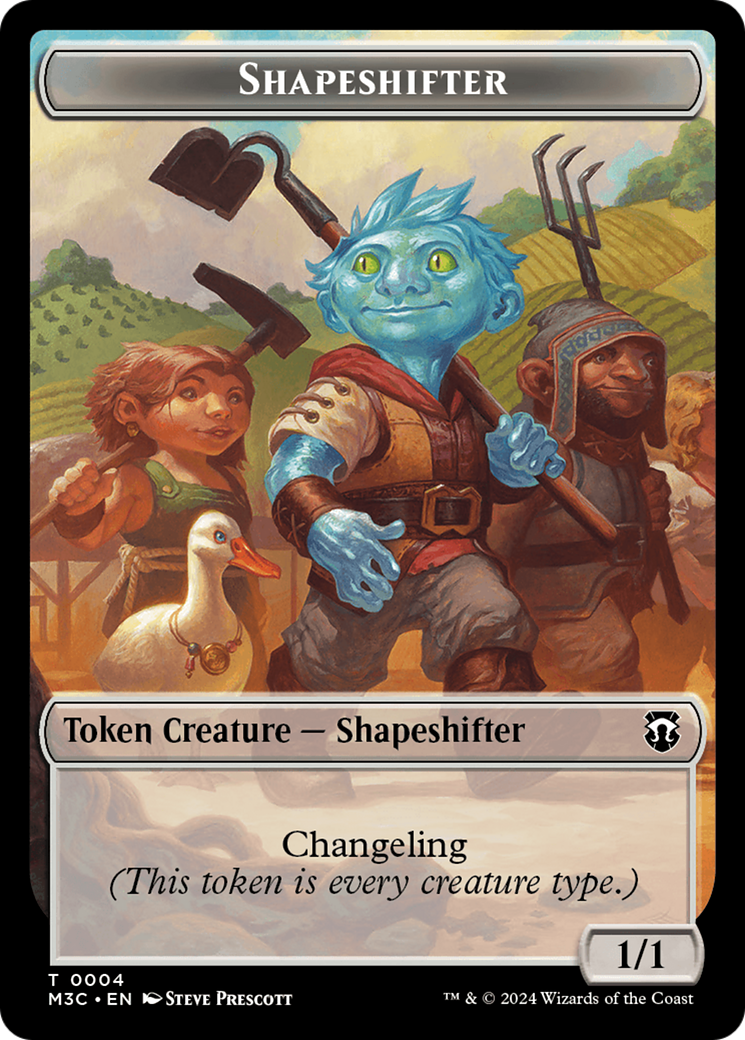 Image of Shapeshifter (0004) // Copy Double-Sided Token [Modern Horizons 3 Commander Tokens]