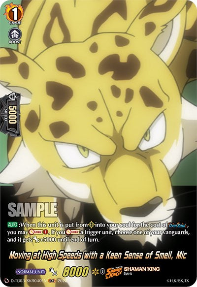 Image of Moving at High Speeds with a Keen Sense of Smell, Mic (D-TB03/SKR040EN) [Shaman King]