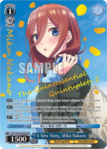 Image of A New Story, Miku Nakano (5HY/W90-PE04S PR) [The Quintessential Quintuplets 2]