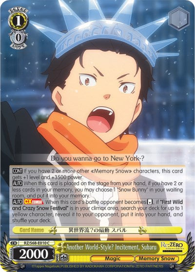 Image of Another World-Style? Incitement, Subaru (RZ/S68-E010 C) [Re:ZERO Memory Snow]