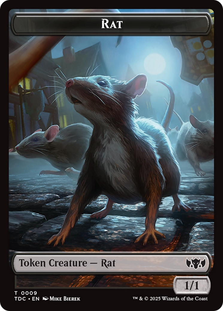 Image of Human // Rat Double-Sided Token [Tarkir: Dragonstorm Commander Tokens]