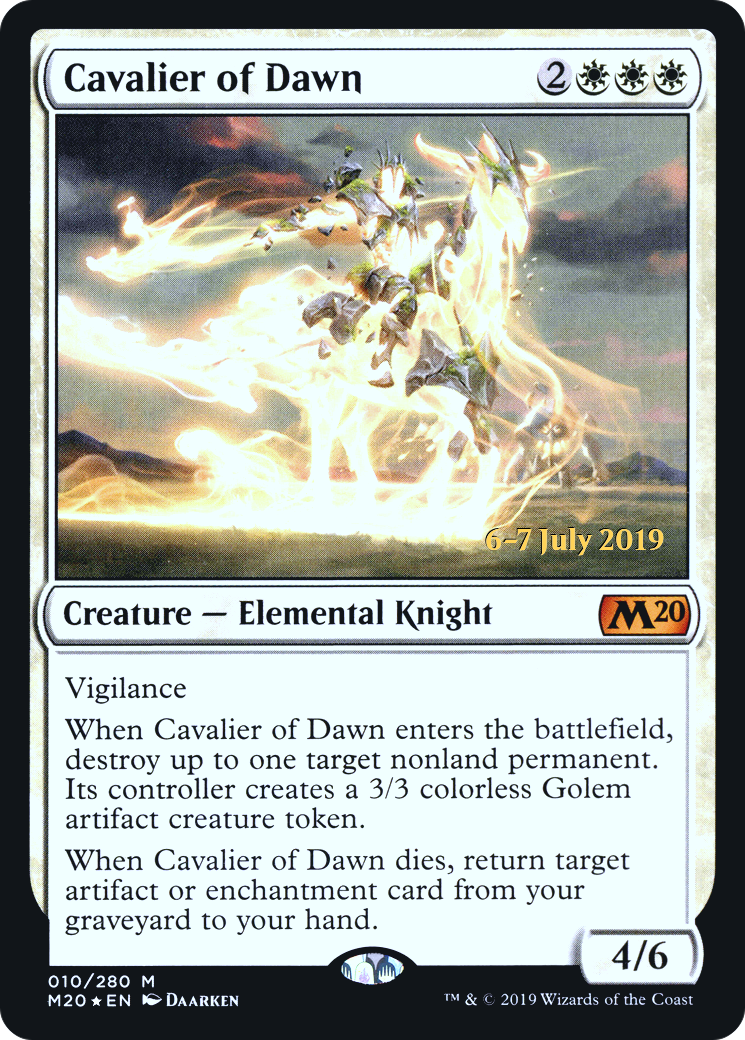 Image of Cavalier of Dawn [Core Set 2020 Prerelease Promos]