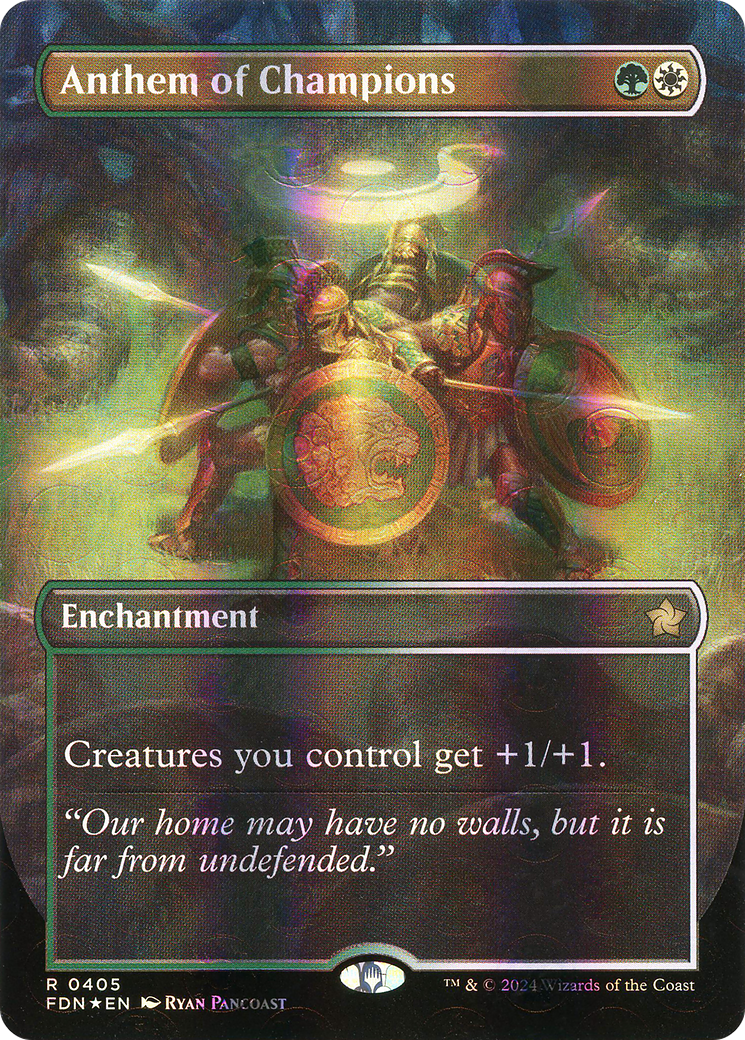 Image of Anthem of Champions (Borderless Mana Foil) [Foundations]
