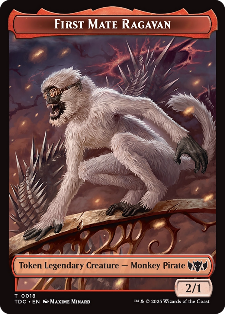 Image of First Mate Ragavan // Treasure Double-Sided Token [Tarkir: Dragonstorm Commander Tokens]