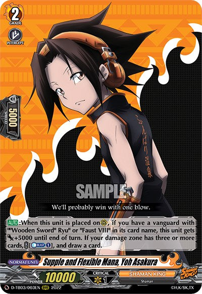 Image of Supple and Flexible Mana, Yoh Asakura (D-TB03/003EN) [Shaman King]