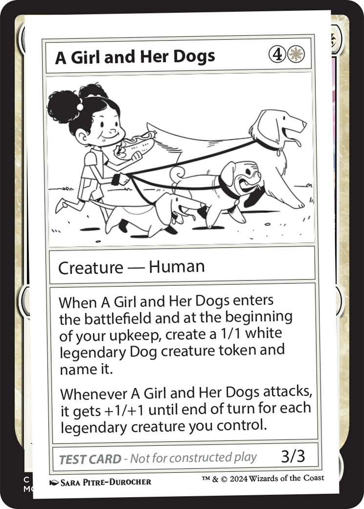 Image of A Girl and Her Dogs [Mystery Booster 2 Playtest Cards]