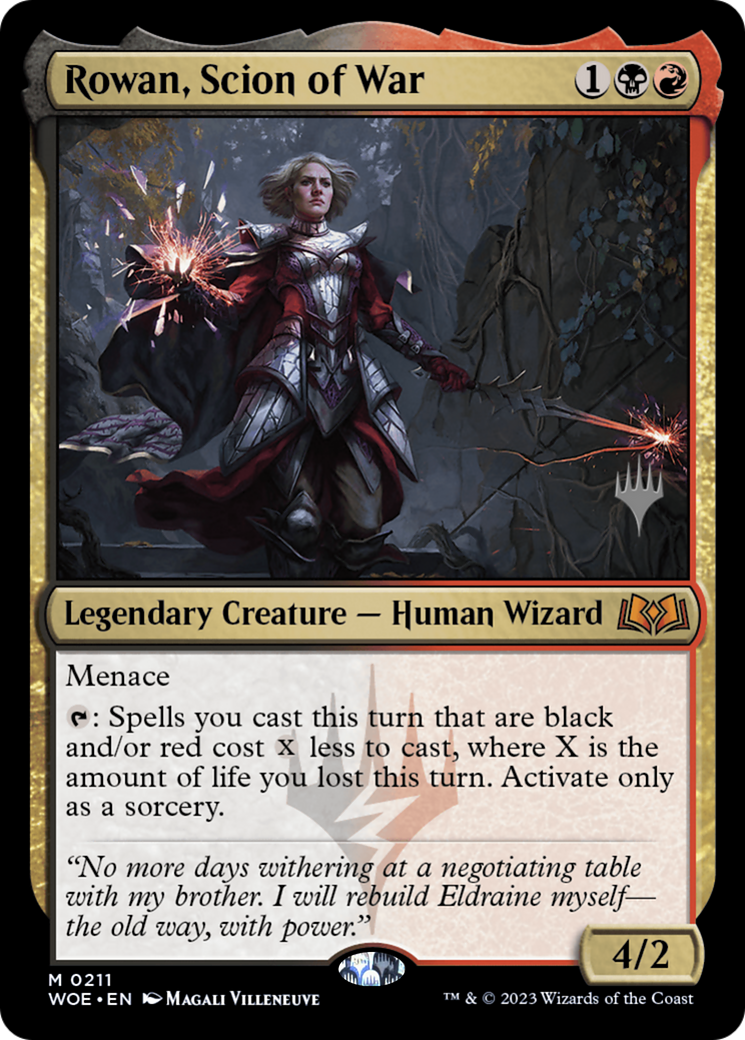 Image of Rowan, Scion of War (Promo Pack) [Wilds of Eldraine Promos]