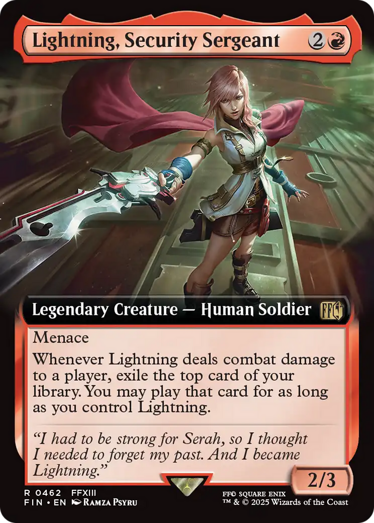 Image of Lightning, Security Sergeant (Extended Art) [FINAL FANTASY]