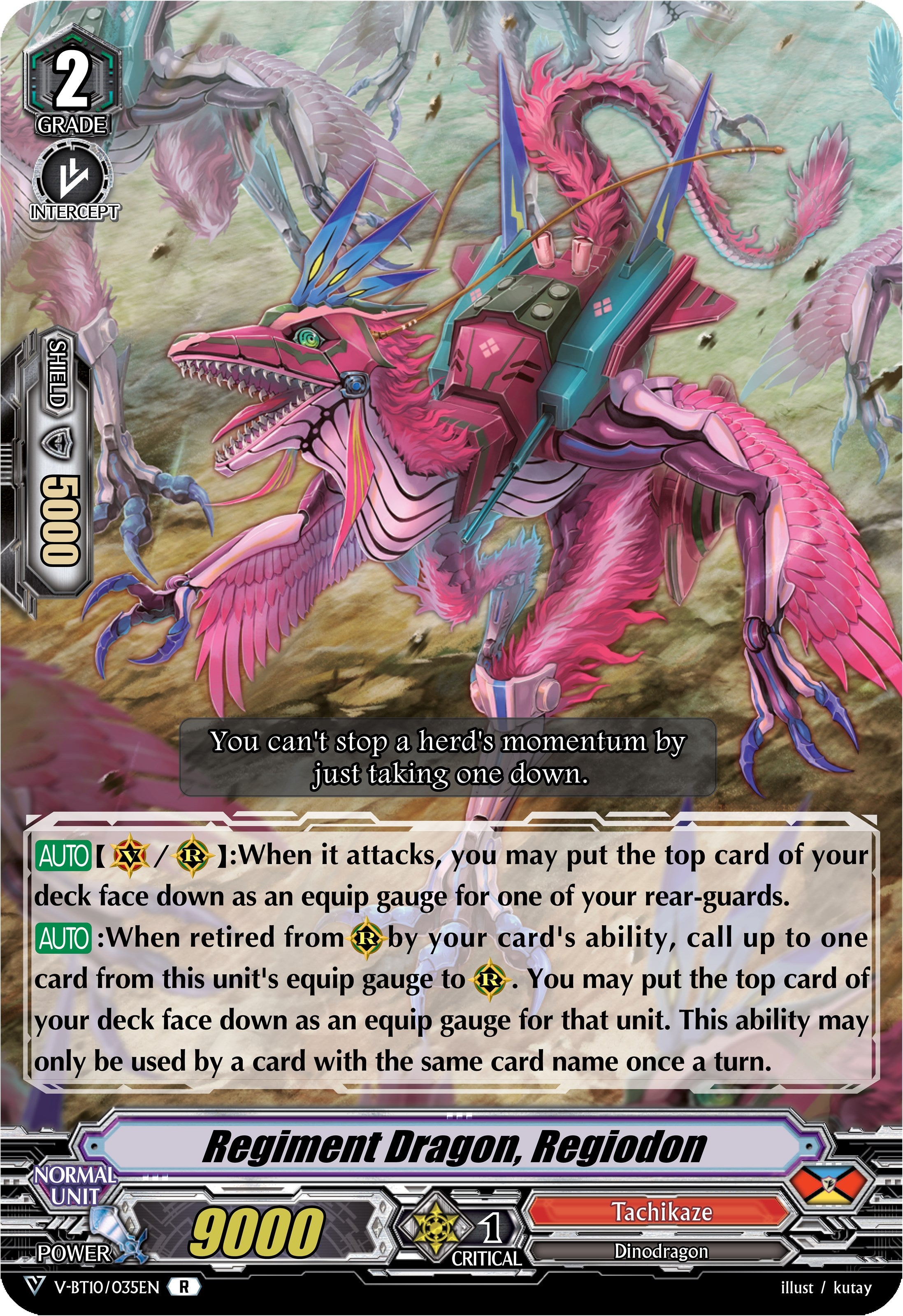 Image of Regiment Dragon, Regiodon (V-BT10/035EN) [Phantom Dragon Aeon]