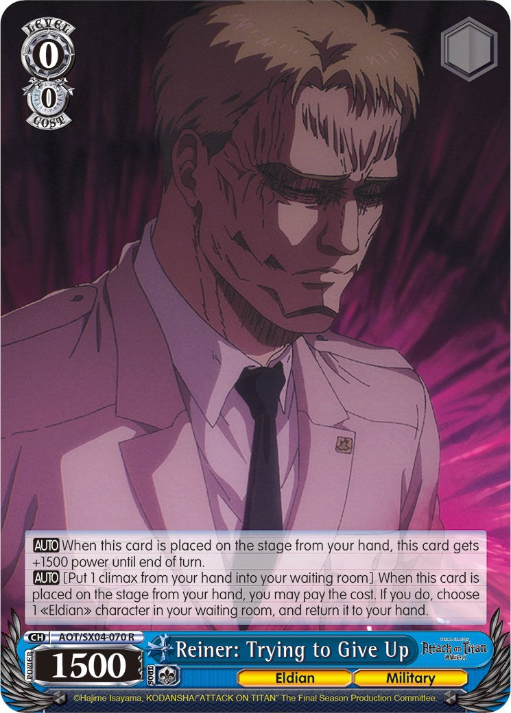 Image of Reiner: Trying to Give Up [Attack On Titan: Final Season]