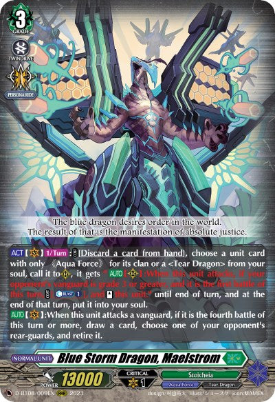 Image of Blue Storm Dragon, Maelstrom (D-BT08/009EN) [Minerva Rising]