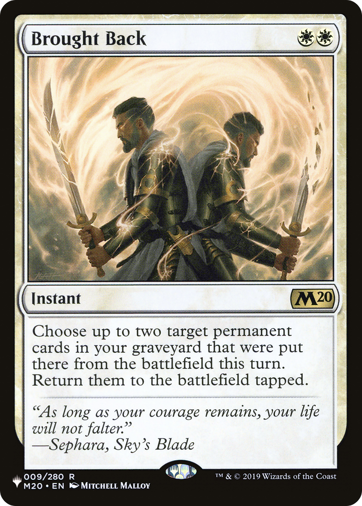 Image of Brought Back [The List]