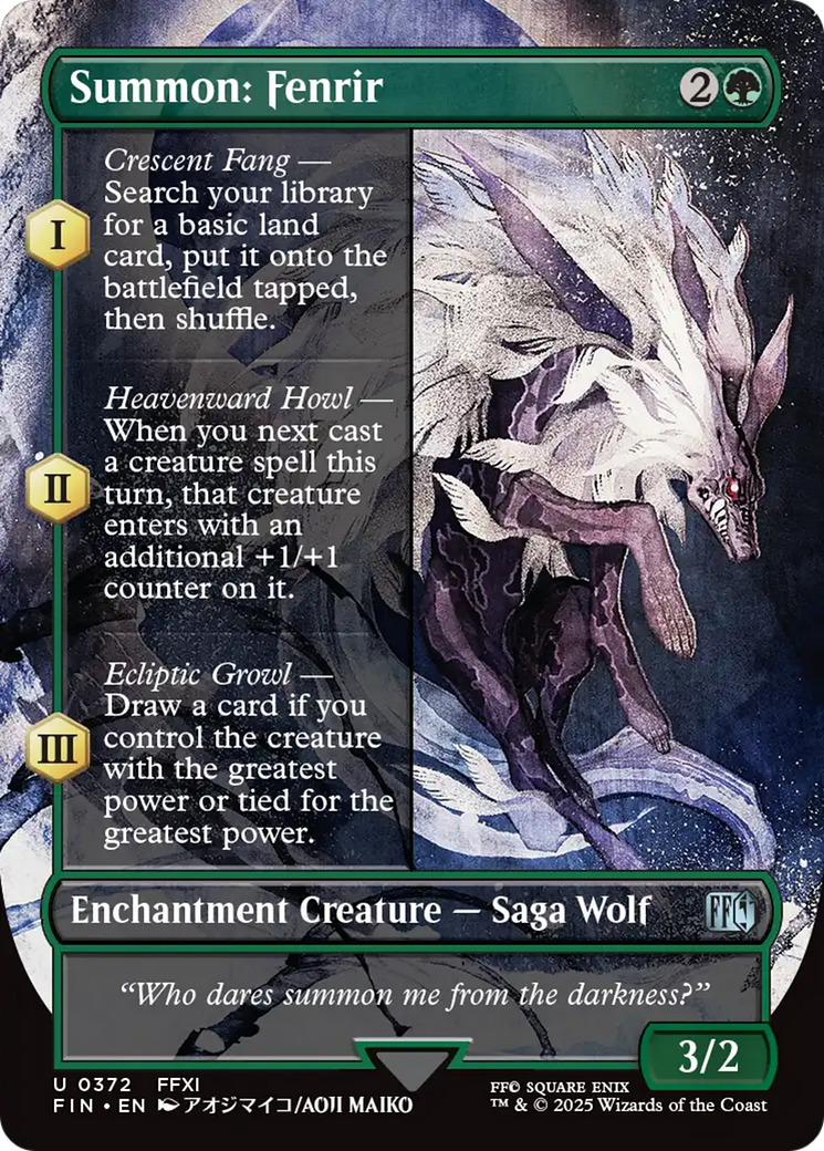 Image of Summon: Fenrir (Borderless) [FINAL FANTASY]