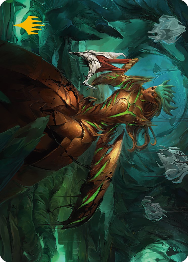Image of Glissa Sunslayer Art Card (Gold-Stamped Signature) [Phyrexia: All Will Be One Art Series]