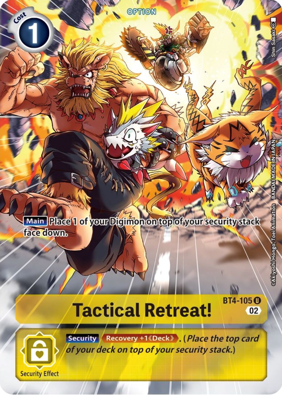 Image of Tactical Retreat! [BT4-105] (Alternate Art) [Starter Deck: Beelzemon Advanced Deck Set]