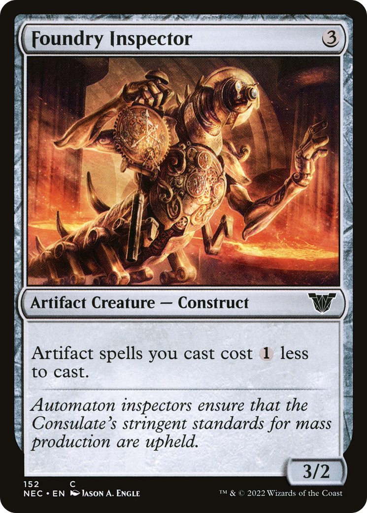 Image of Foundry Inspector [Kamigawa: Neon Dynasty Commander]