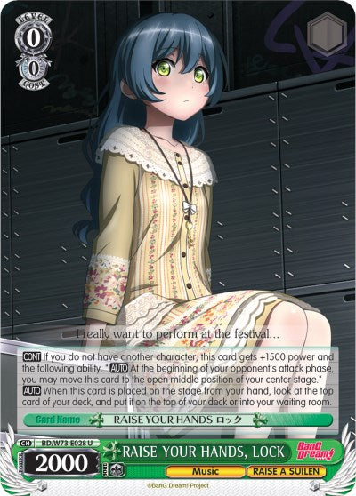 Image of RAISE YOUR HANDS, LOCK (BD/W73-E028 U) [BanG Dream! Vol.2]