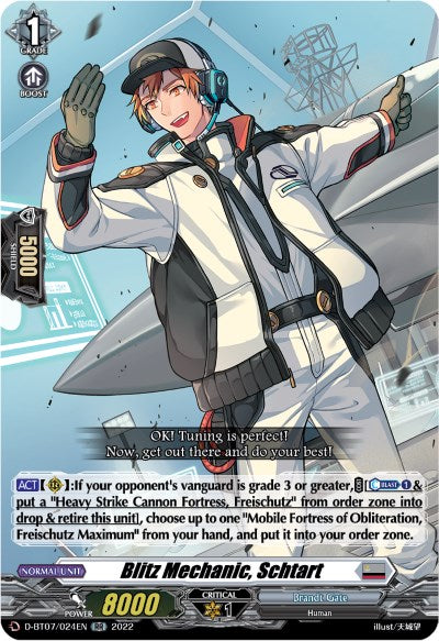Image of Blitz Mechanic, Schtart (D-BT07/024EN) [Raging Flames Against Emerald Storm]